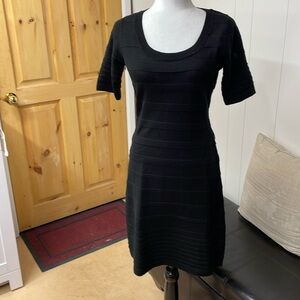 Calvin Klein wool mix,  black, short sleeve,  dress